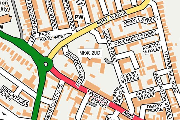MK40 2UD map - OS OpenMap – Local (Ordnance Survey)