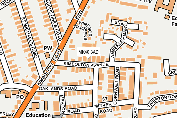 MK40 3AD map - OS OpenMap – Local (Ordnance Survey) MK40 3AD map - OS OpenMap – Local (Ordnance Survey)