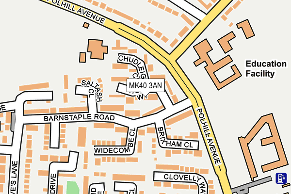 MK40 3AN map - OS OpenMap – Local (Ordnance Survey) MK40 3AN map - OS OpenMap – Local (Ordnance Survey)