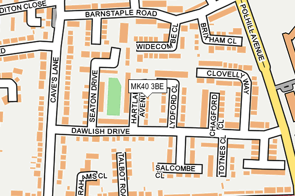MK40 3BE map - OS OpenMap – Local (Ordnance Survey)