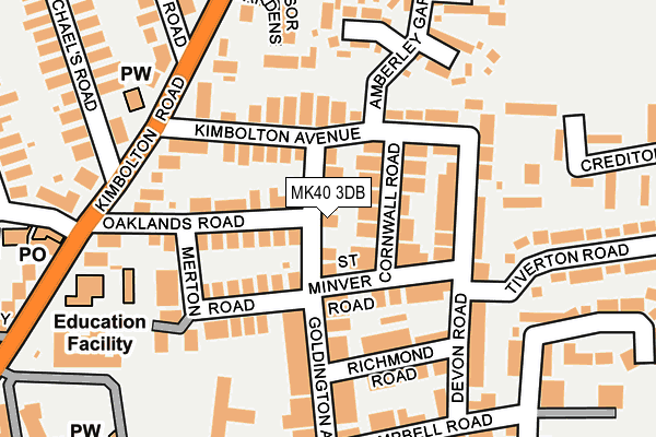 MK40 3DB map - OS OpenMap – Local (Ordnance Survey) MK40 3DB map - OS OpenMap – Local (Ordnance Survey)
