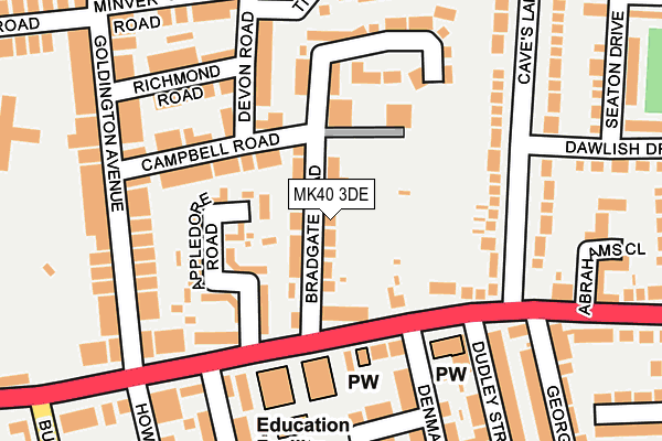 MK40 3DE map - OS OpenMap – Local (Ordnance Survey)