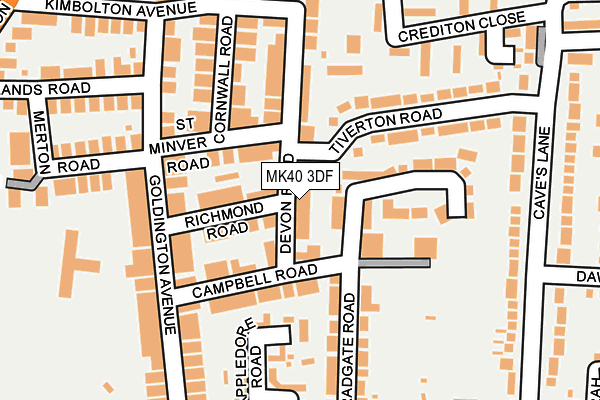 MK40 3DF map - OS OpenMap – Local (Ordnance Survey)