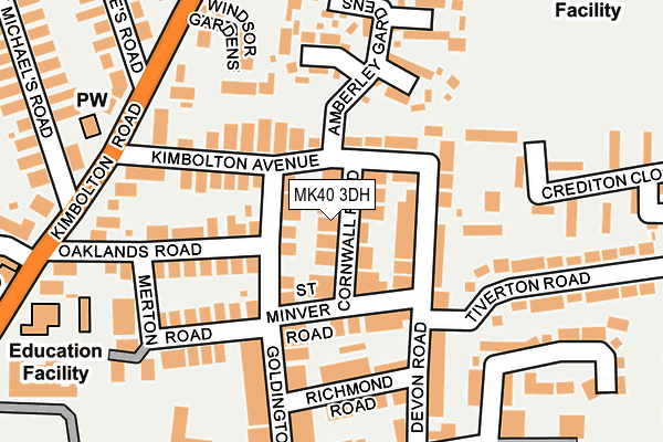 MK40 3DH map - OS OpenMap – Local (Ordnance Survey) MK40 3DH map - OS OpenMap – Local (Ordnance Survey)