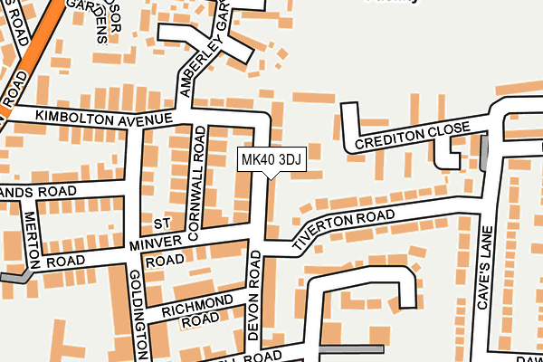 MK40 3DJ map - OS OpenMap – Local (Ordnance Survey) MK40 3DJ map - OS OpenMap – Local (Ordnance Survey)