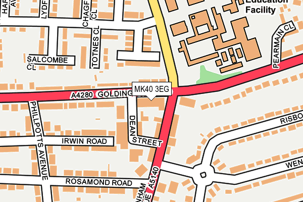 MK40 3EG map - OS OpenMap – Local (Ordnance Survey) MK40 3EG map - OS OpenMap – Local (Ordnance Survey)