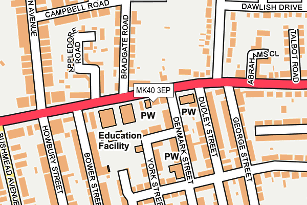 MK40 3EP map - OS OpenMap – Local (Ordnance Survey)
