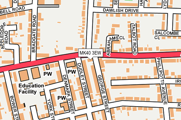 MK40 3EW map - OS OpenMap – Local (Ordnance Survey) MK40 3EW map - OS OpenMap – Local (Ordnance Survey)