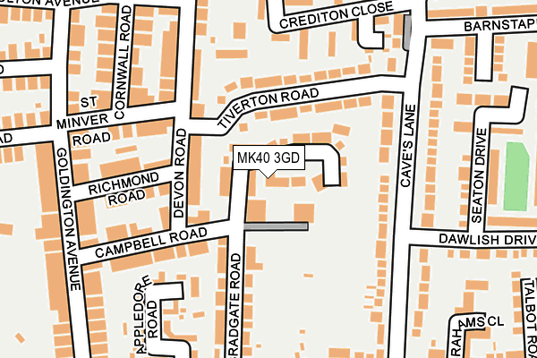 MK40 3GD map - OS OpenMap – Local (Ordnance Survey) MK40 3GD map - OS OpenMap – Local (Ordnance Survey)