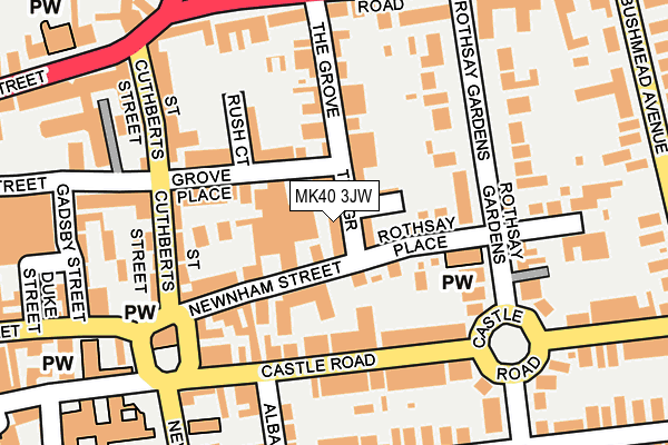 MK40 3JW map - OS OpenMap – Local (Ordnance Survey) MK40 3JW map - OS OpenMap – Local (Ordnance Survey)