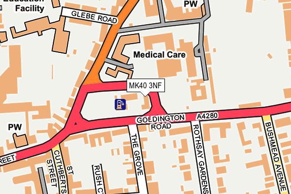 MK40 3NF map - OS OpenMap – Local (Ordnance Survey) MK40 3NF map - OS OpenMap – Local (Ordnance Survey)