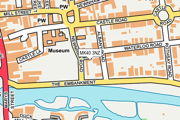 MK40 3NZ map - OS OpenMap – Local (Ordnance Survey)