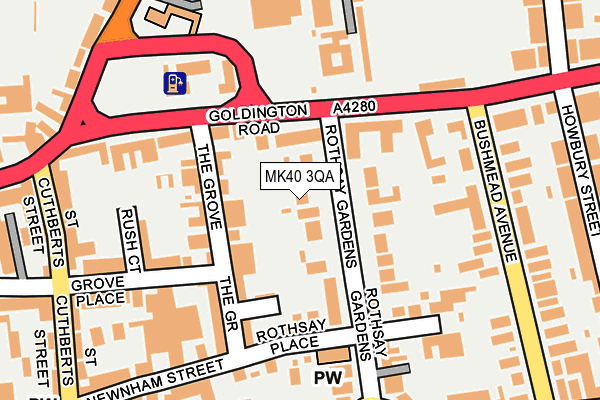 MK40 3QA map - OS OpenMap – Local (Ordnance Survey) MK40 3QA map - OS OpenMap – Local (Ordnance Survey)