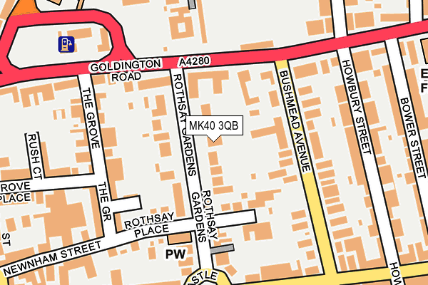 MK40 3QB map - OS OpenMap – Local (Ordnance Survey) MK40 3QB map - OS OpenMap – Local (Ordnance Survey)