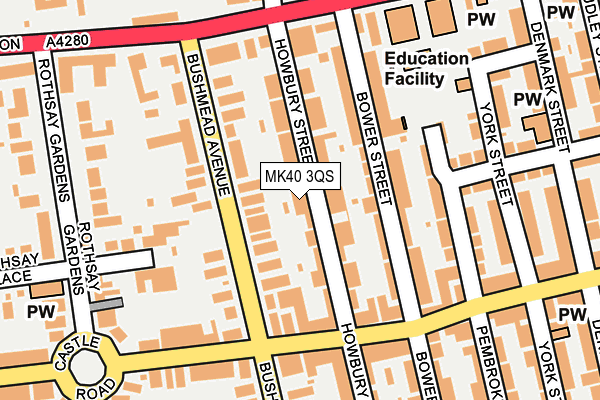 MK40 3QS map - OS OpenMap – Local (Ordnance Survey) MK40 3QS map - OS OpenMap – Local (Ordnance Survey)
