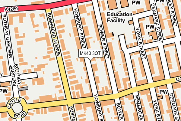 MK40 3QT map - OS OpenMap – Local (Ordnance Survey) MK40 3QT map - OS OpenMap – Local (Ordnance Survey)
