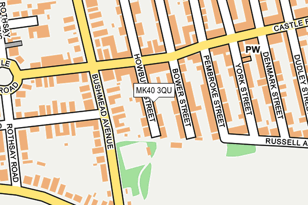 MK40 3QU map - OS OpenMap – Local (Ordnance Survey)