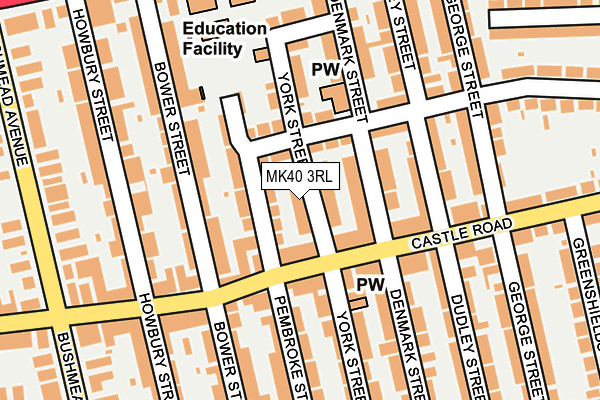MK40 3RL map - OS OpenMap – Local (Ordnance Survey)