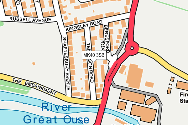 MK40 3SB map - OS OpenMap – Local (Ordnance Survey) MK40 3SB map - OS OpenMap – Local (Ordnance Survey)