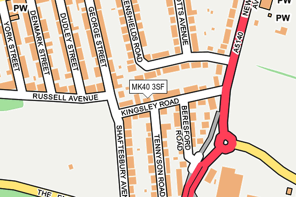 MK40 3SF map - OS OpenMap – Local (Ordnance Survey) MK40 3SF map - OS OpenMap – Local (Ordnance Survey)