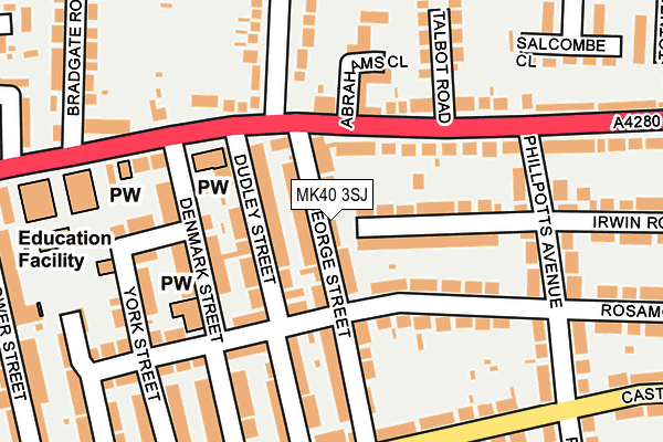 MK40 3SJ map - OS OpenMap – Local (Ordnance Survey) MK40 3SJ map - OS OpenMap – Local (Ordnance Survey)