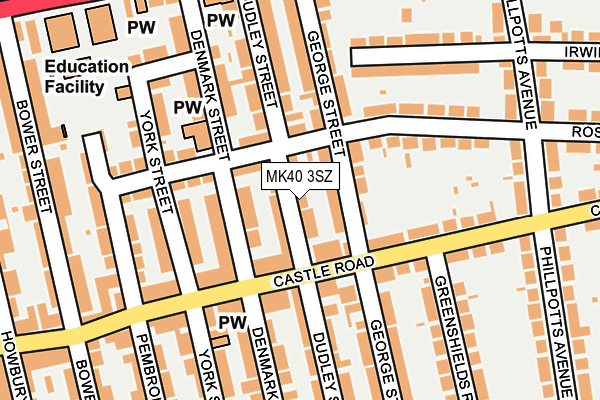 MK40 3SZ map - OS OpenMap – Local (Ordnance Survey)