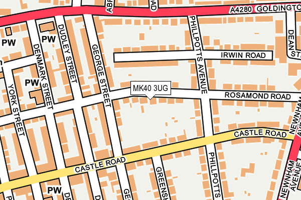 MK40 3UG map - OS OpenMap – Local (Ordnance Survey) MK40 3UG map - OS OpenMap – Local (Ordnance Survey)