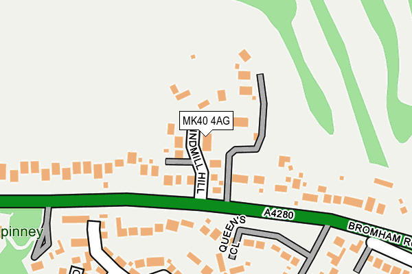 MK40 4AG map - OS OpenMap – Local (Ordnance Survey) MK40 4AG map - OS OpenMap – Local (Ordnance Survey)