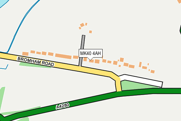 MK40 4AH map - OS OpenMap – Local (Ordnance Survey) MK40 4AH map - OS OpenMap – Local (Ordnance Survey)