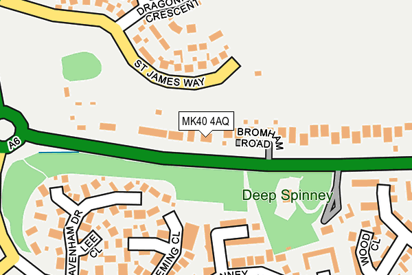 MK40 4AQ map - OS OpenMap – Local (Ordnance Survey) MK40 4AQ map - OS OpenMap – Local (Ordnance Survey)