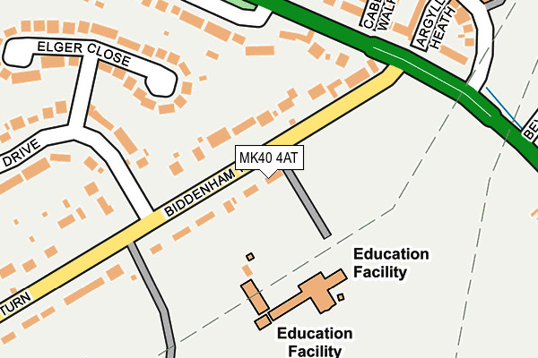MK40 4AT map - OS OpenMap – Local (Ordnance Survey) MK40 4AT map - OS OpenMap – Local (Ordnance Survey)