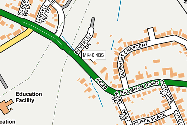 MK40 4BS map - OS OpenMap – Local (Ordnance Survey) MK40 4BS map - OS OpenMap – Local (Ordnance Survey)