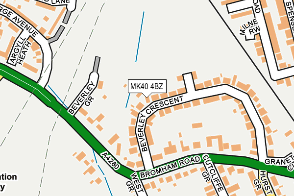 MK40 4BZ map - OS OpenMap – Local (Ordnance Survey) MK40 4BZ map - OS OpenMap – Local (Ordnance Survey)