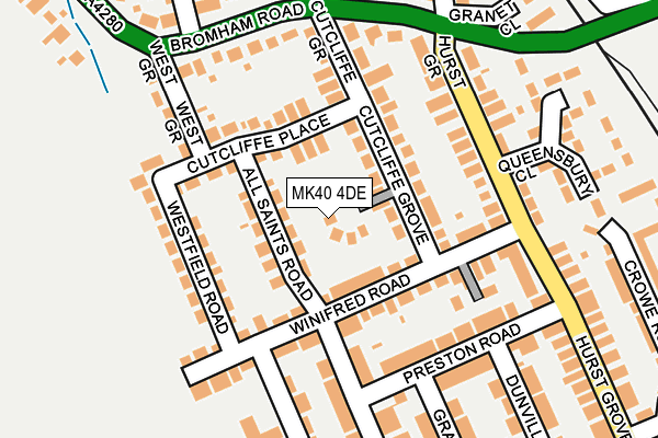 MK40 4DE map - OS OpenMap – Local (Ordnance Survey) MK40 4DE map - OS OpenMap – Local (Ordnance Survey)