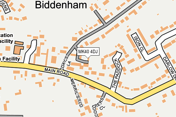 MK40 4DJ map - OS OpenMap – Local (Ordnance Survey) MK40 4DJ map - OS OpenMap – Local (Ordnance Survey)