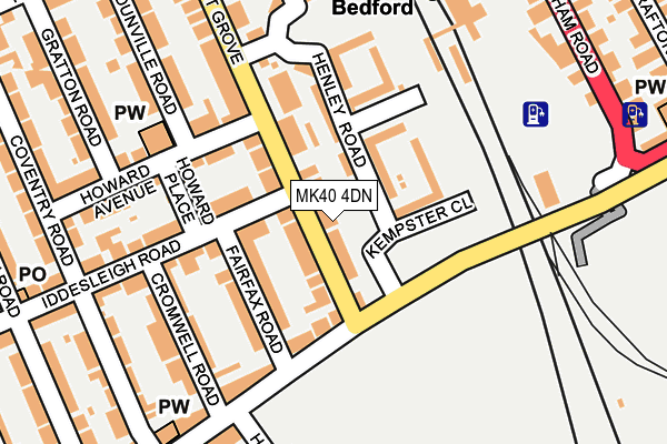 MK40 4DN map - OS OpenMap – Local (Ordnance Survey) MK40 4DN map - OS OpenMap – Local (Ordnance Survey)
