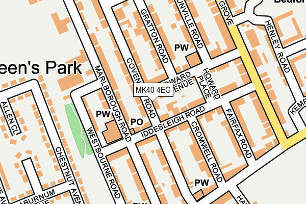 MK40 4EG map - OS OpenMap – Local (Ordnance Survey) MK40 4EG map - OS OpenMap – Local (Ordnance Survey)