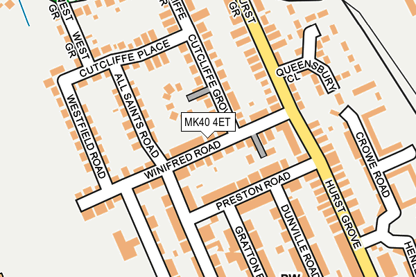 MK40 4ET map - OS OpenMap – Local (Ordnance Survey) MK40 4ET map - OS OpenMap – Local (Ordnance Survey)