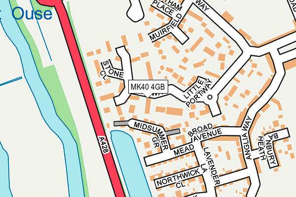 MK40 4GB map - OS OpenMap – Local (Ordnance Survey)