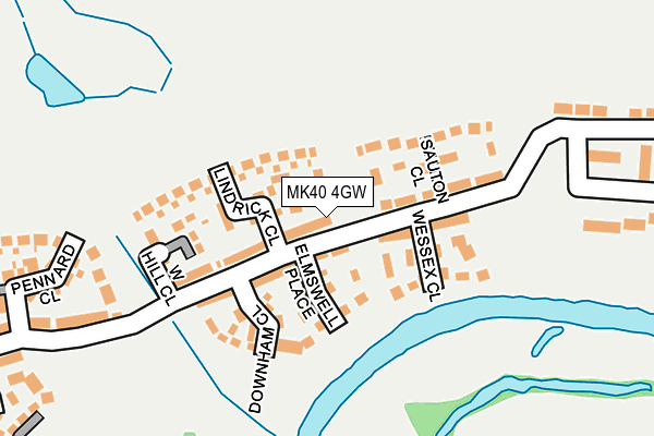 MK40 4GW map - OS OpenMap – Local (Ordnance Survey) MK40 4GW map - OS OpenMap – Local (Ordnance Survey)
