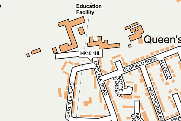 MK40 4HL map - OS OpenMap – Local (Ordnance Survey)