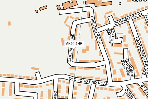 MK40 4HR map - OS OpenMap – Local (Ordnance Survey) MK40 4HR map - OS OpenMap – Local (Ordnance Survey)