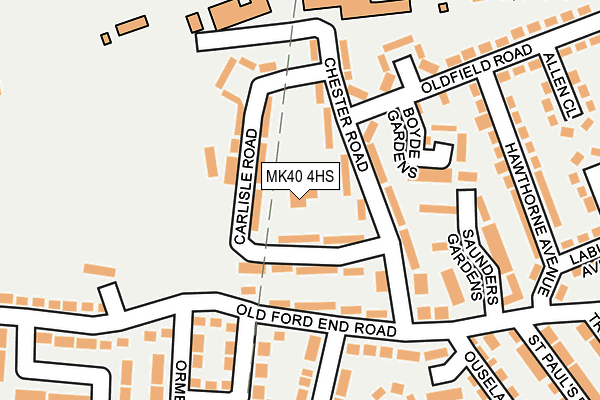 MK40 4HS map - OS OpenMap – Local (Ordnance Survey) MK40 4HS map - OS OpenMap – Local (Ordnance Survey)