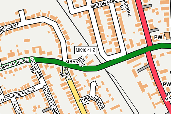 MK40 4HZ map - OS OpenMap – Local (Ordnance Survey) MK40 4HZ map - OS OpenMap – Local (Ordnance Survey)