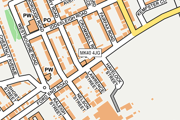 MK40 4JG map - OS OpenMap – Local (Ordnance Survey) MK40 4JG map - OS OpenMap – Local (Ordnance Survey)