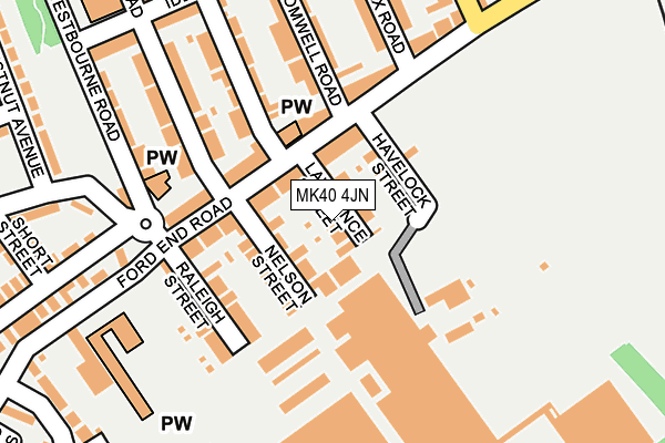 MK40 4JN map - OS OpenMap – Local (Ordnance Survey) MK40 4JN map - OS OpenMap – Local (Ordnance Survey)
