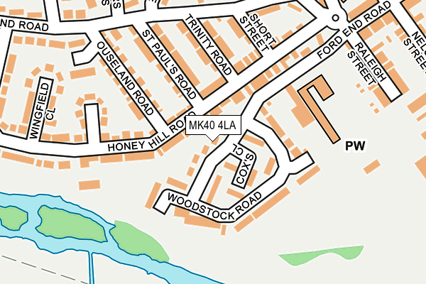 MK40 4LA map - OS OpenMap – Local (Ordnance Survey) MK40 4LA map - OS OpenMap – Local (Ordnance Survey)