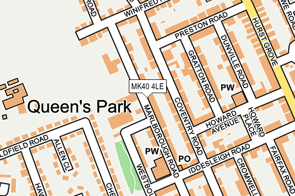 MK40 4LE map - OS OpenMap – Local (Ordnance Survey) MK40 4LE map - OS OpenMap – Local (Ordnance Survey)