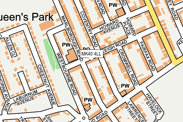 MK40 4LL map - OS OpenMap – Local (Ordnance Survey) MK40 4LL map - OS OpenMap – Local (Ordnance Survey)