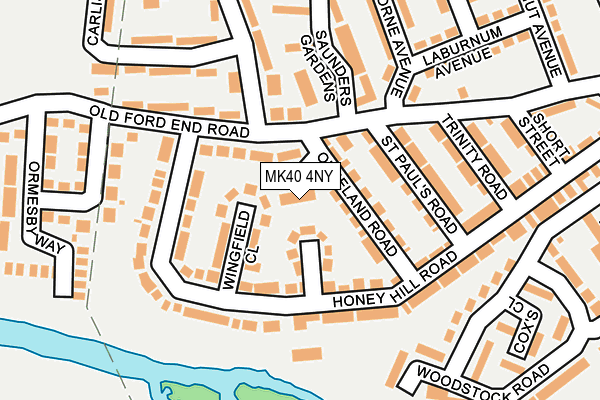 MK40 4NY map - OS OpenMap – Local (Ordnance Survey) MK40 4NY map - OS OpenMap – Local (Ordnance Survey)